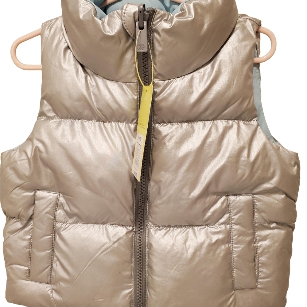 🇺🇸New Silver Puffer Vest Size XS (4-5) - Picture 2 of 4